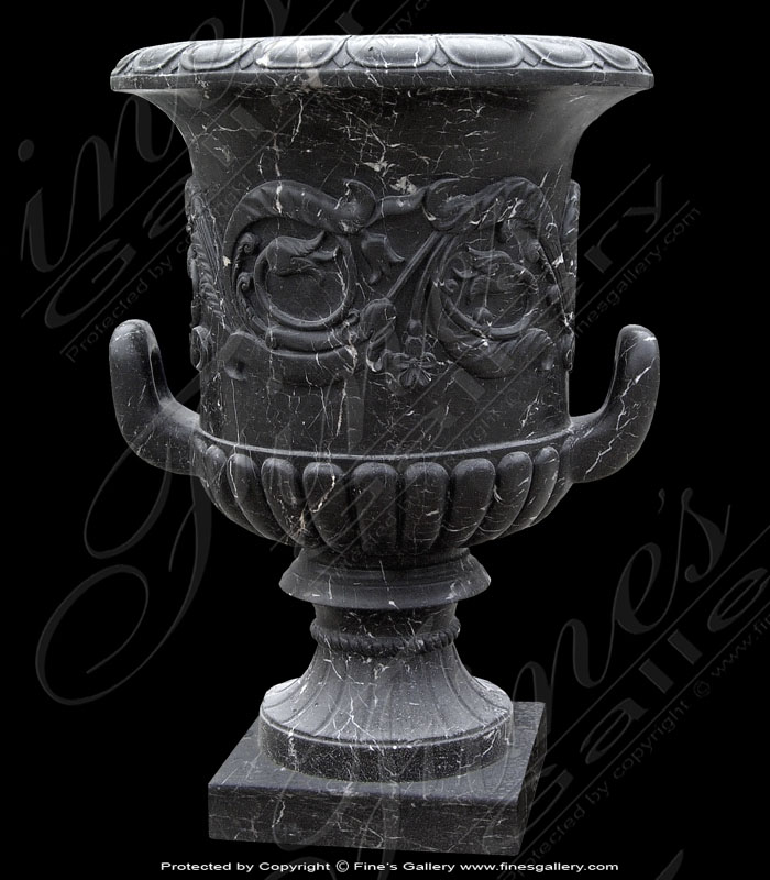 Marble Planters  - Ornate Luxury White Marble Planters - MP-317