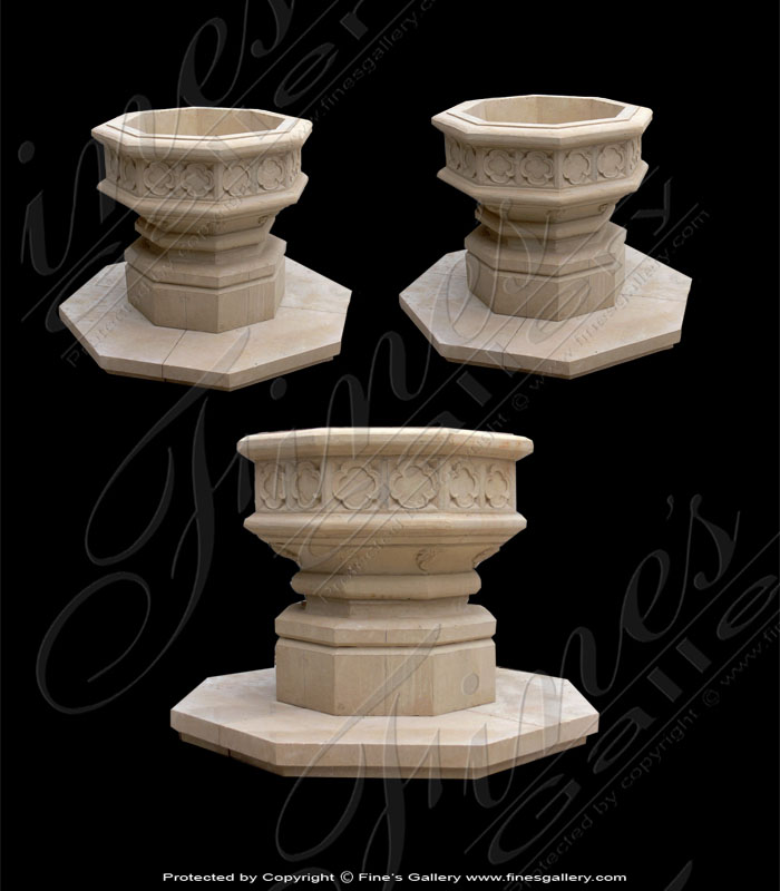 Marble Planters  - Octagon Marble Planter - MP-197