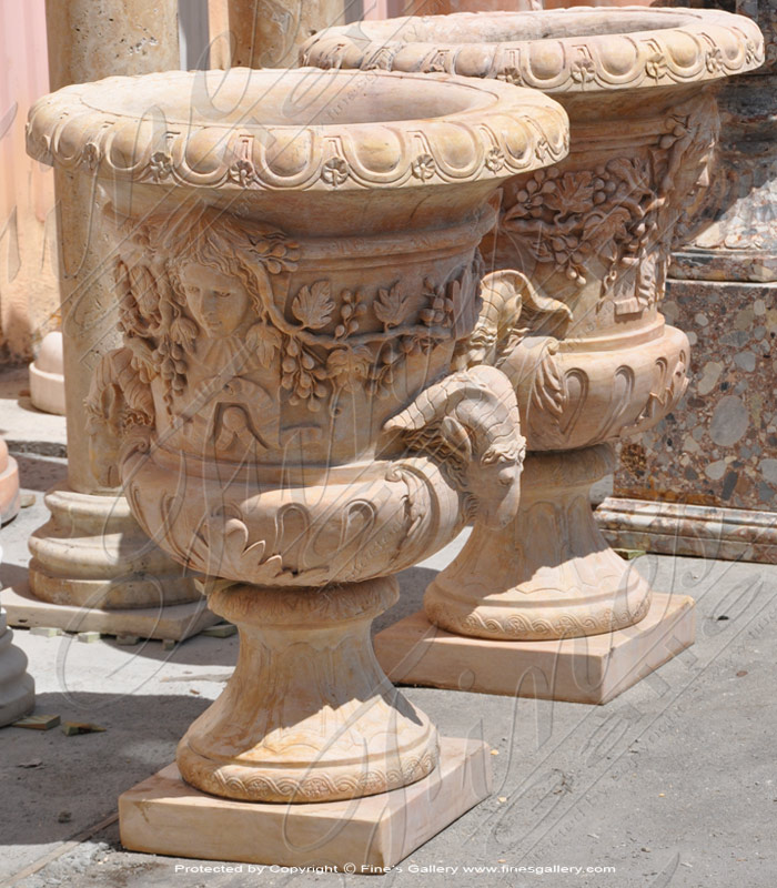 Search Result For Marble Planters  - Lion Head Marble Planter - MP-245