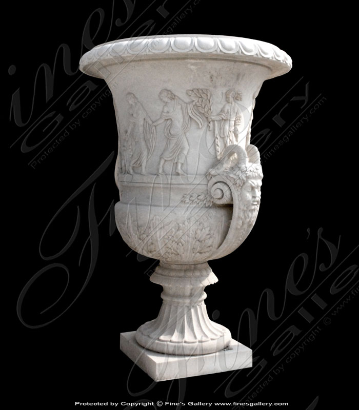 Search Result For Marble Planters  - Elegant White Marble Planter - MP-200