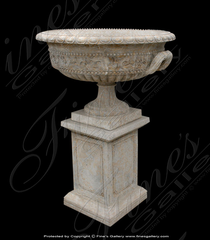 Marble Planters  - White Marble Planter - MP-121