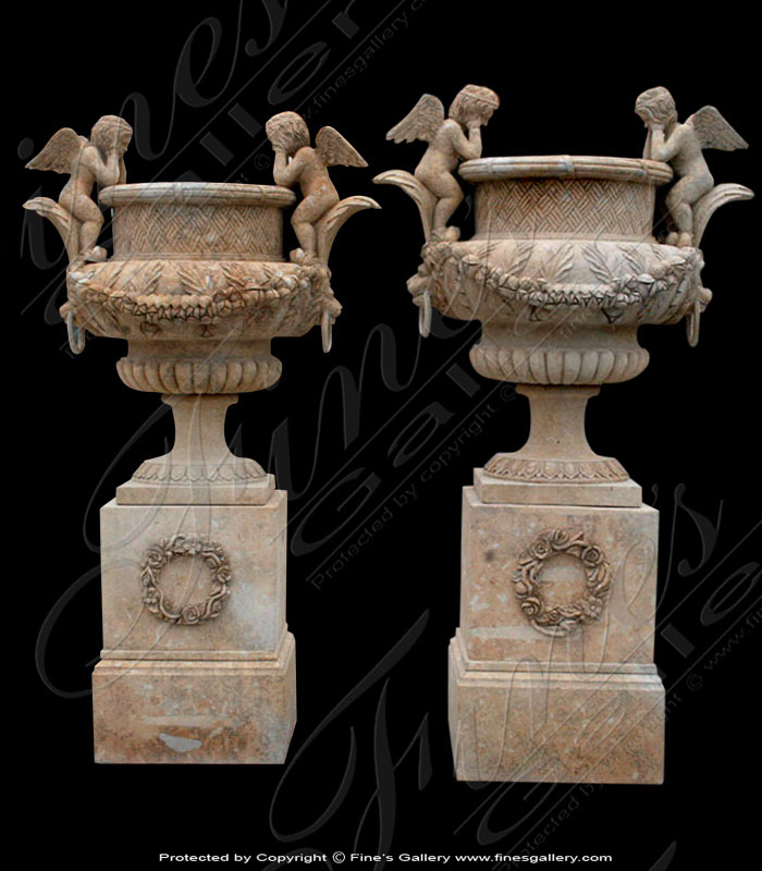 Marble Planters  - Lion Head Marble Planter - MP-245