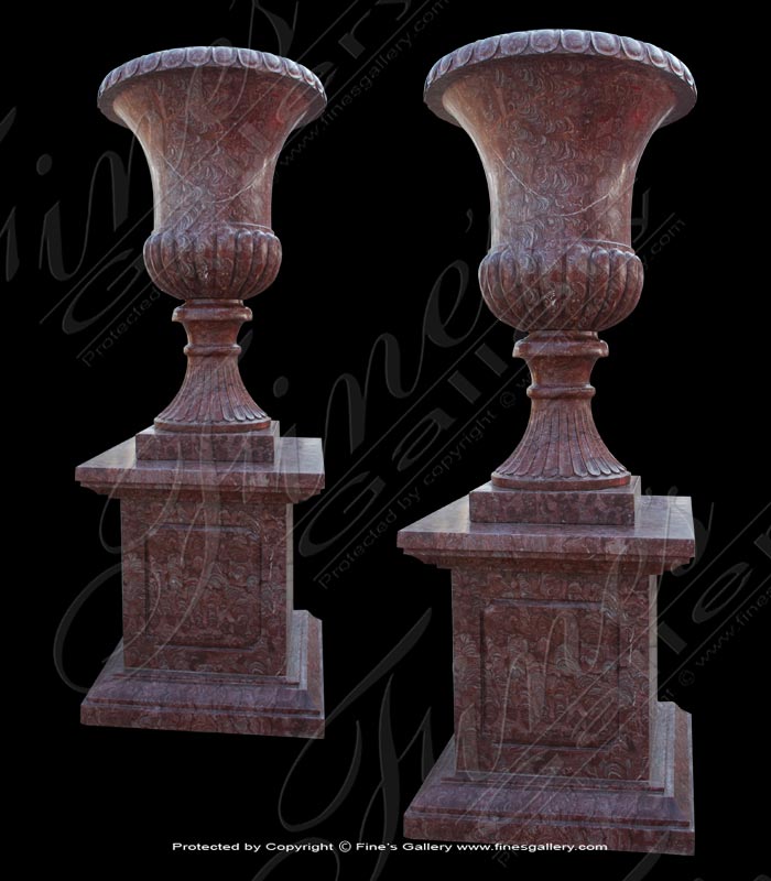 Marble Planters  - Roman Tuscan Planter Pair - MP-125