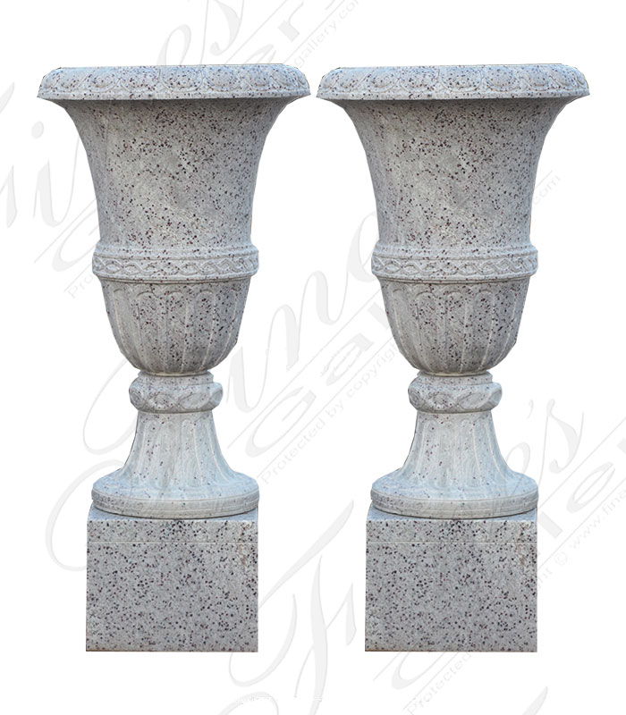 Marble Planters  - Kashmir White Granite Planter  - MP-420