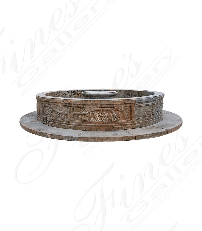 Marble Fountains  - Ornate Granite Pool Surround - MPL-245