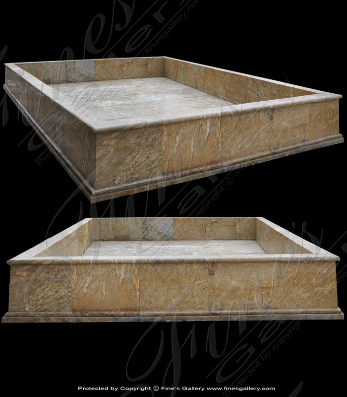 Marble Fountains  - Antique Gold Granite Pool  - MPL-254