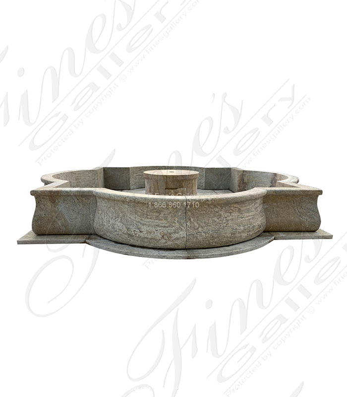 Marble Fountains  - Quatrefoil Granite Pool - MPL-276