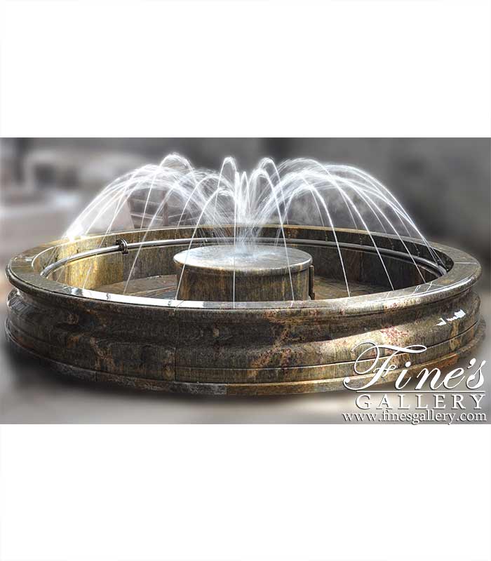 Marble Fountains  - Granite Pool Basin With Stainless Waterjet Sprayring ( Set )  - MPL-332