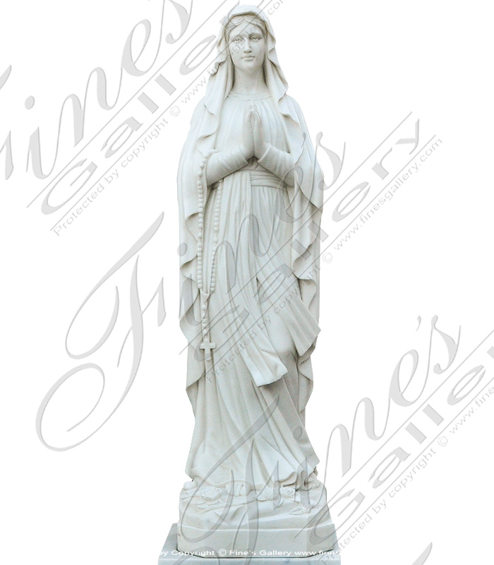 Search Result For Marble Statues  - Marble Blessed Mother Statue - MS-1102