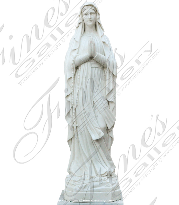 Search Result For Marble Statues  - Marble Our Lady Of Lourdes Statue - MS-1004