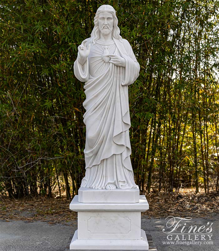 Search Result For Marble Statues  - White Marble Jesus Christ Statue - MS-923