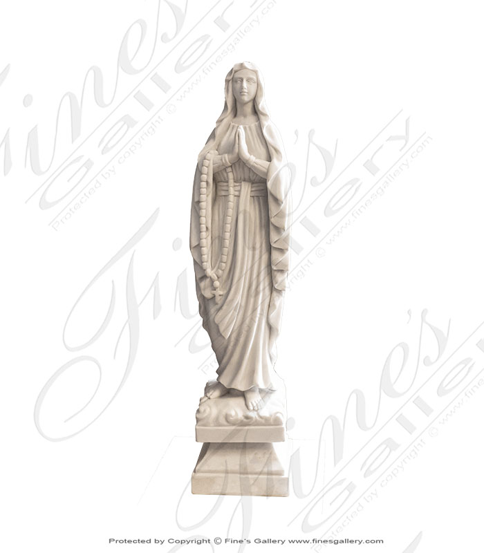Lady of Lourdes Marble Statue