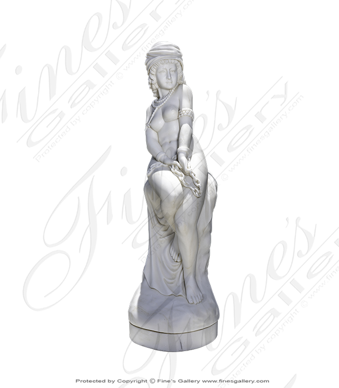 Marble Statues  - White Marble Female Statue - MS-107
