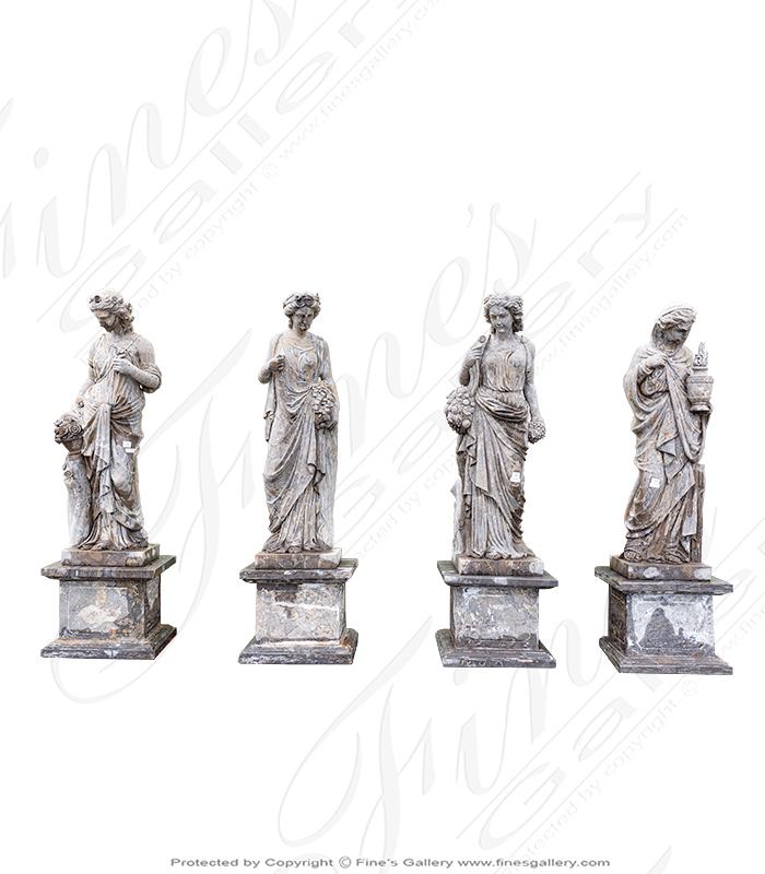 Marble Statues  - Four Seasons Marble Statues - MS-622