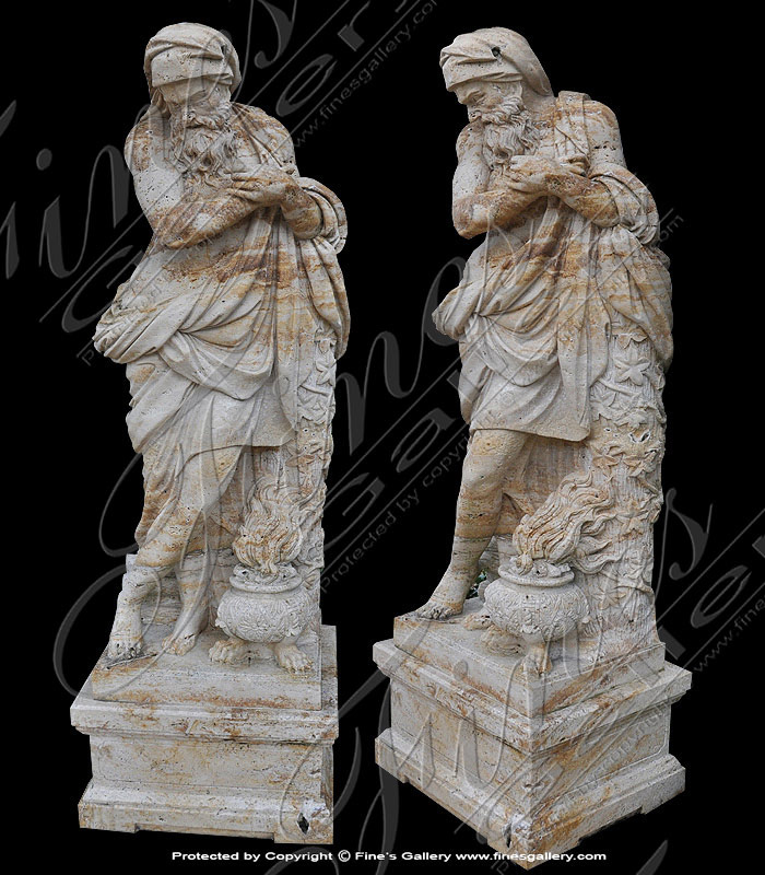 Marble Statues  - Marble Chimera Lions - MS-647