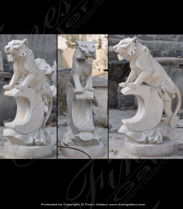 Marble Statues  - Mountain Lion Statue - MS-1134