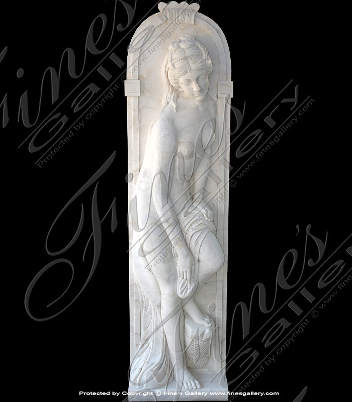 Marble Statues  - Man With Grapes Relief - MS-431