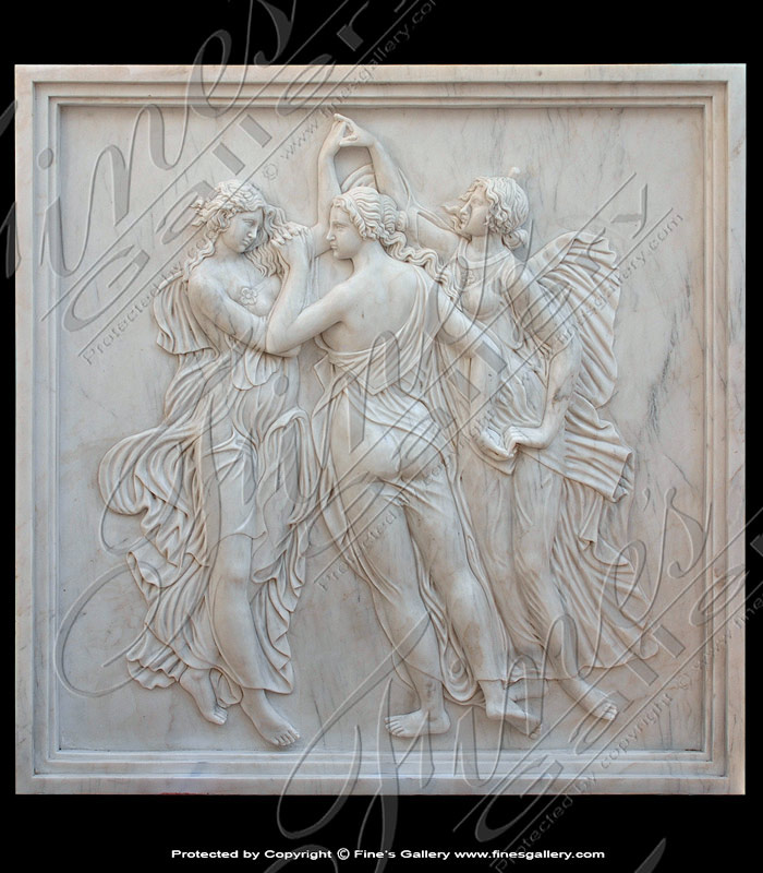 Search Result For Marble Statues  - Mythical Lovers Marble Relief - MS-241