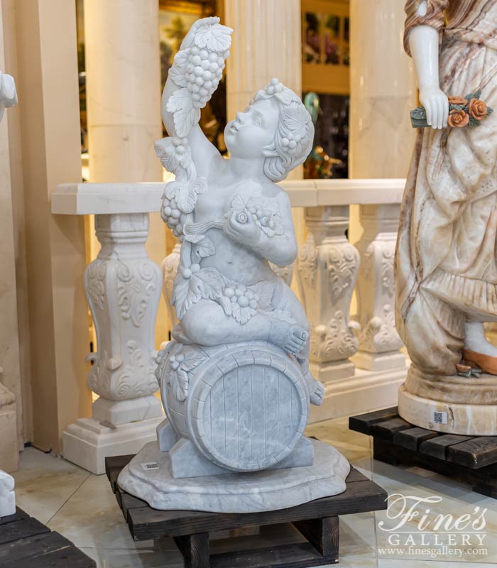 Marble Statues  - Bacchante With Vase Statue - MS-1048