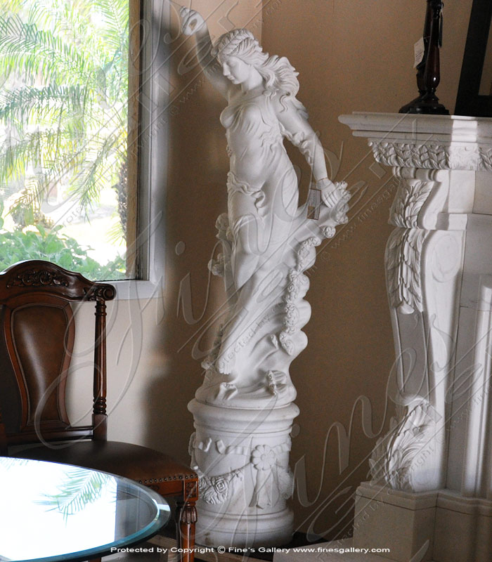 Marble Statues  - White Marble Cherub - MS-1173