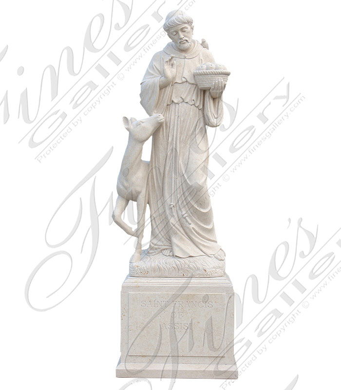 Marble Statues  - Marble St Francis Statue - MS-1174