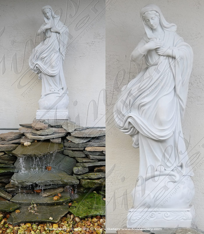 Marble Statues  - Marble Immaculate Conception Statue - MS-995