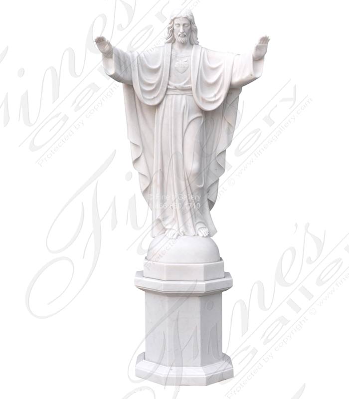 Marble Statues  - Sacred Heart Of Jesus Statue - MS-1041