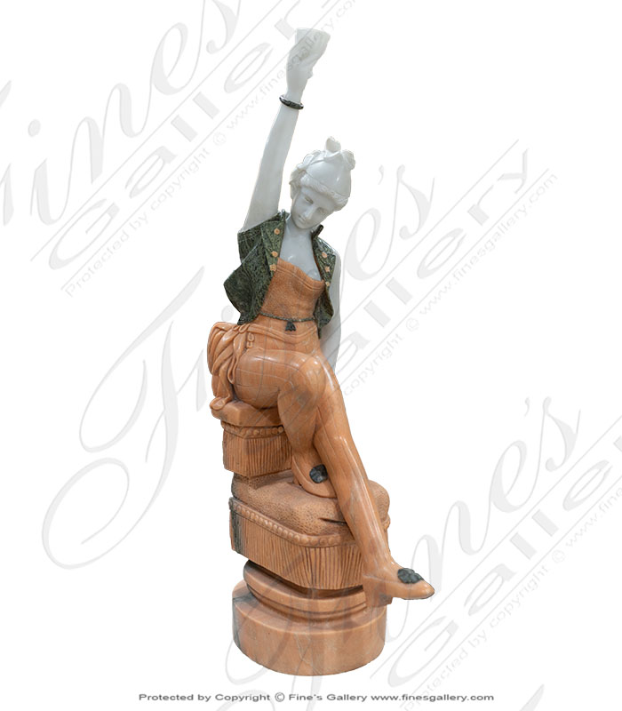 Marble Statues  - Athena Pallas Contrast Bust - MBT-412