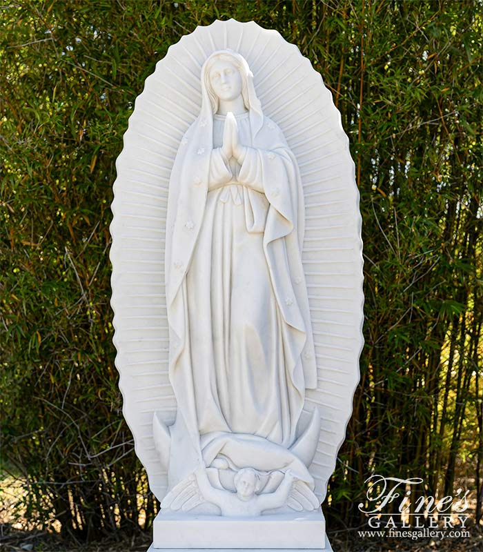 Marble Statues  - Marble Blessed Mother Statue - MS-1102