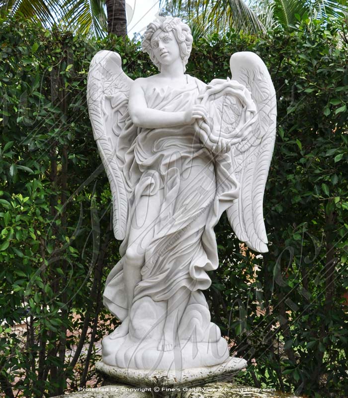 Marble Memorials  - Marble Angel Statue - MEM-399