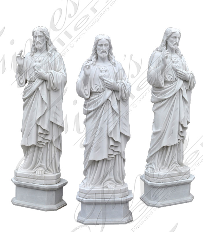 Marble Statues  - Sacred Hearth Of Jesus Marble  - MS-1230
