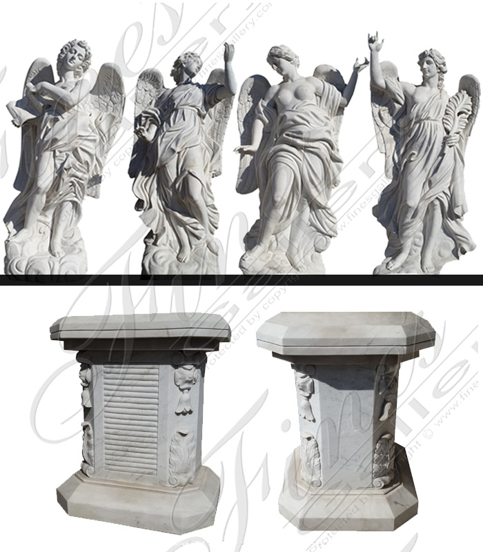 Marble Statues  - Marble Four Seasons Angel Statues - MS-1237