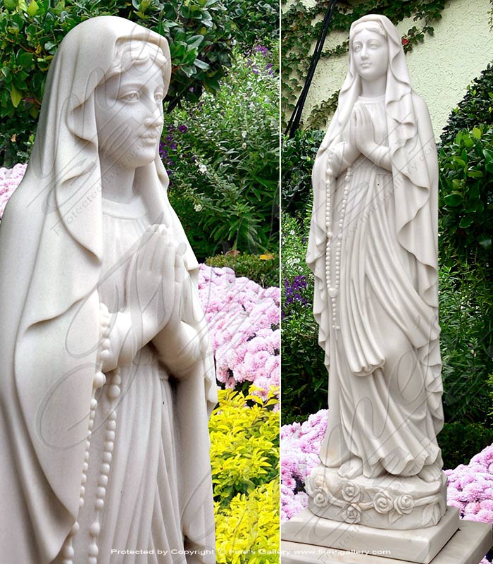 Marble Statues  - Our Lady Of Lourdes Marble Sta - MS-1247