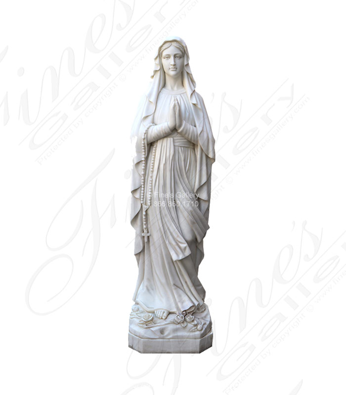 Marble Statues  - Life Size Lady Of Lourdes Marble Statue - MS-1263