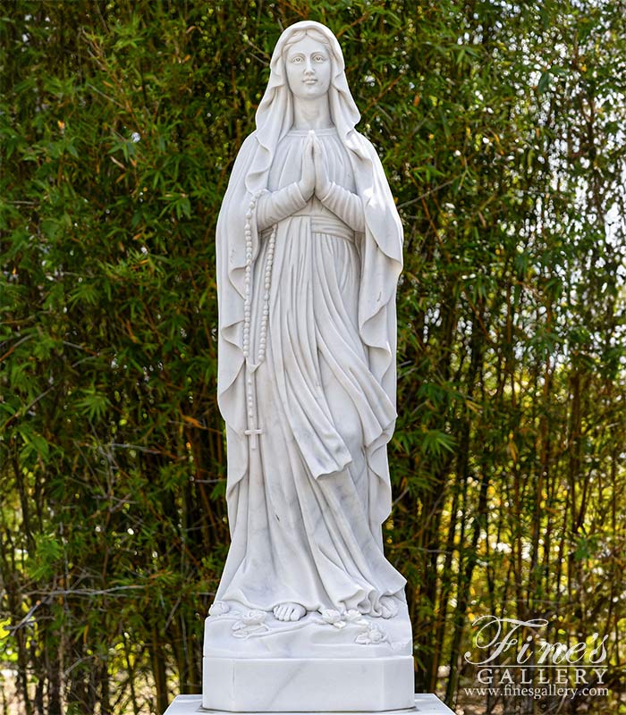Marble Statues  - Life Size Lady Of Lourdes Marble Statue - MS-1263