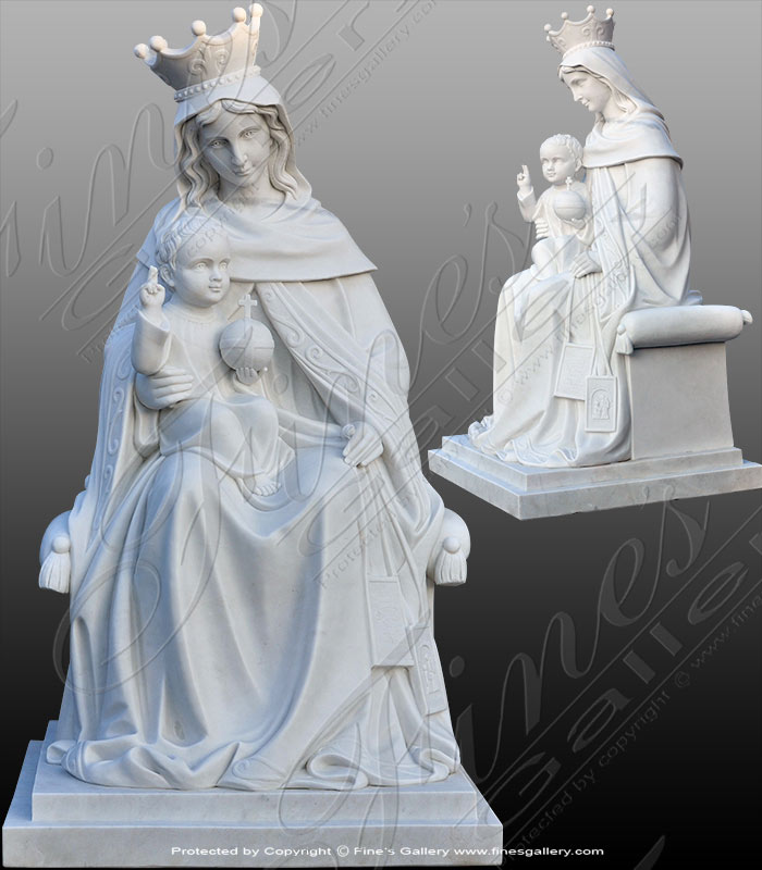 Marble Statues  - Our Lady Mt Carmel Scapular St - MS-1264