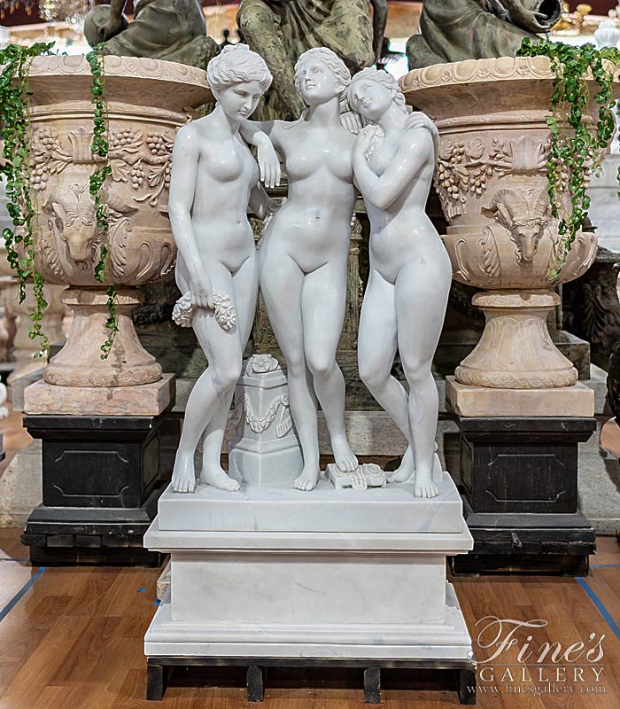 Marble Statues  - Three Graces Marble Statue - MS-1274