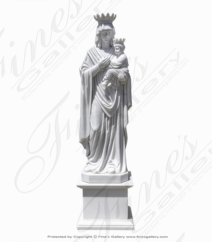 Marble Statues  - Mary Help Of Christians Marble Statue - MS-1358