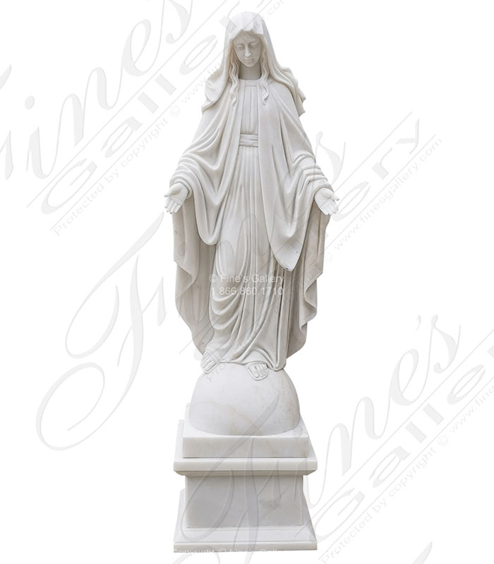 Immaculate conception marble statue