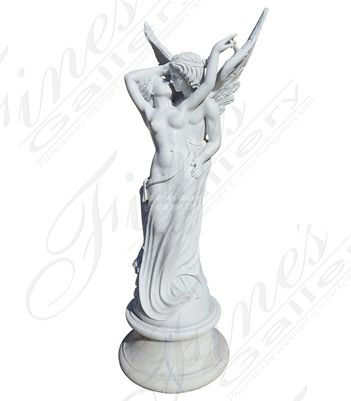 Angel Lovers in Statuary White Marble