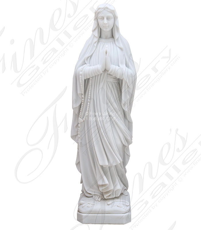 48 Inch Lady of Lourdes Marble Statue