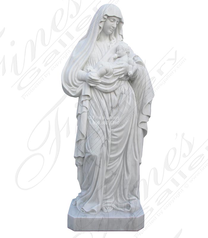 Marble Statues  - Mary Our Good Mother Statue In Solid Marble - MS-1496