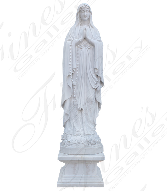 Museum Quality Lady of Lourdes Marble Statue