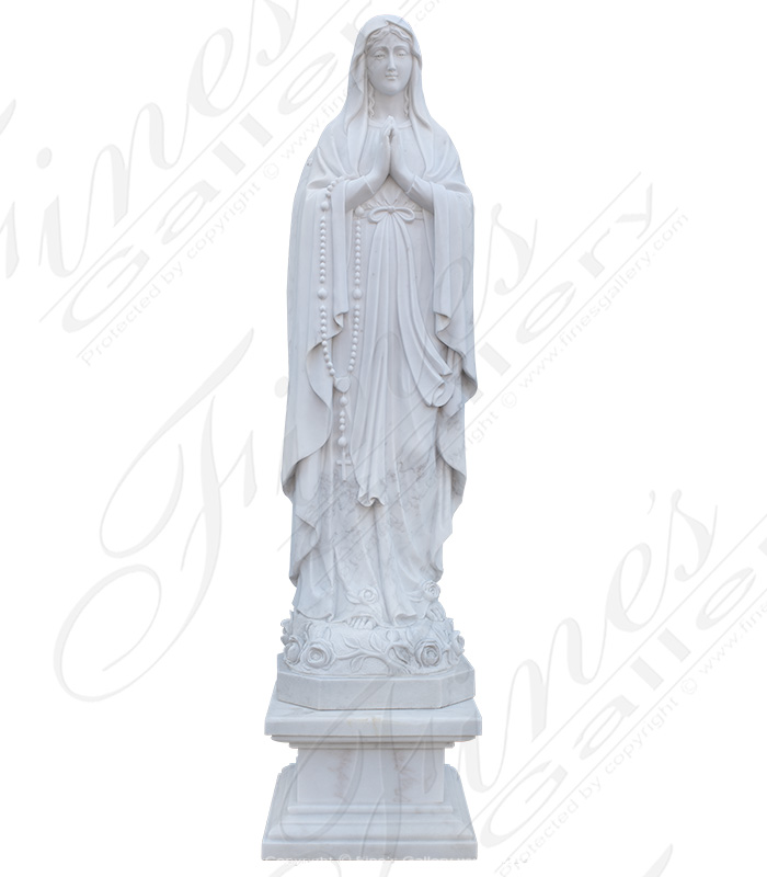 Marble Statues  - Museum Quality Lady Of Lourdes Marble Statue - MS-1500