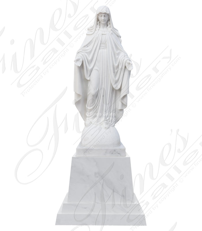 10 Foot Tall Marble Holy Mother Statue 