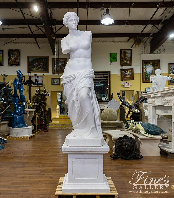 Marble Statues  - Venus De Milo In Statuary White Marble - MS-1521