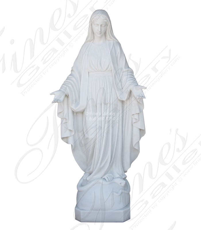 Our Lady of Grace in Statuary White Marble