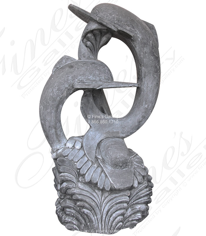 Marble Statues  - Deco Dolphins - MS-173