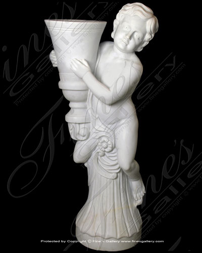 Marble Statues  - Cherub Vase - MS-177