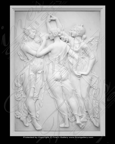 Search Result For Marble Statues  - Mythical Lovers Marble Relief - MS-241